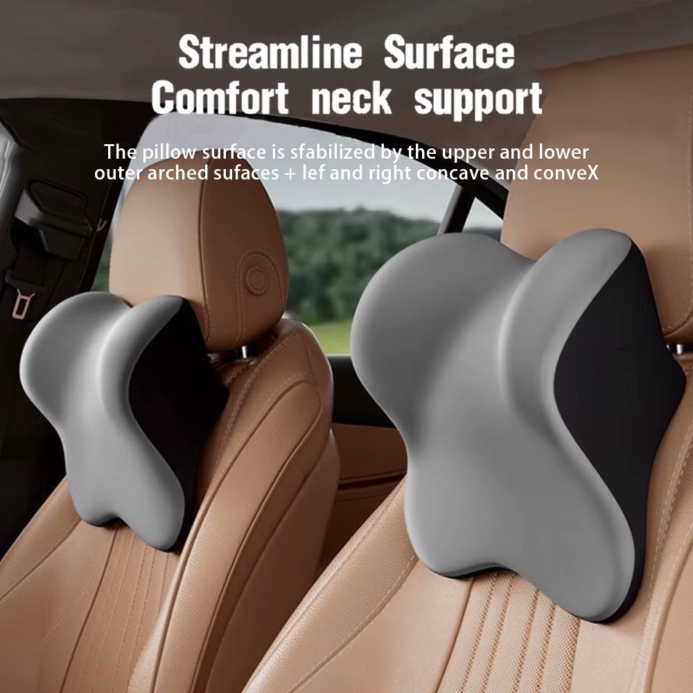 Memory Foam Car Universal Headrest Lumbar Cushion Back Cushion Lumbar Pillow Car Comfort Neck Pillow Car General Accessories