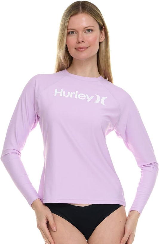 Women'S Long Sleeve Rash Guard, UPF 50+ Sun Protection Swim Shirt | UPF 50+ Sun & UV Protection, Quick-Dry Fabric, Flattering Silhouette, Full Range of Motion, SPF Sun Shirt