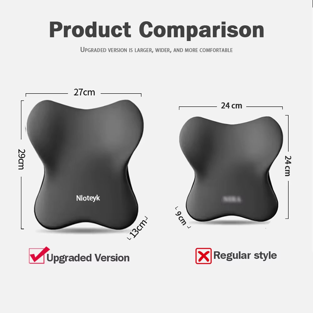Memory Foam Car Universal Headrest Lumbar Cushion Back Cushion Lumbar Pillow Car Comfort Neck Pillow Car General Accessories