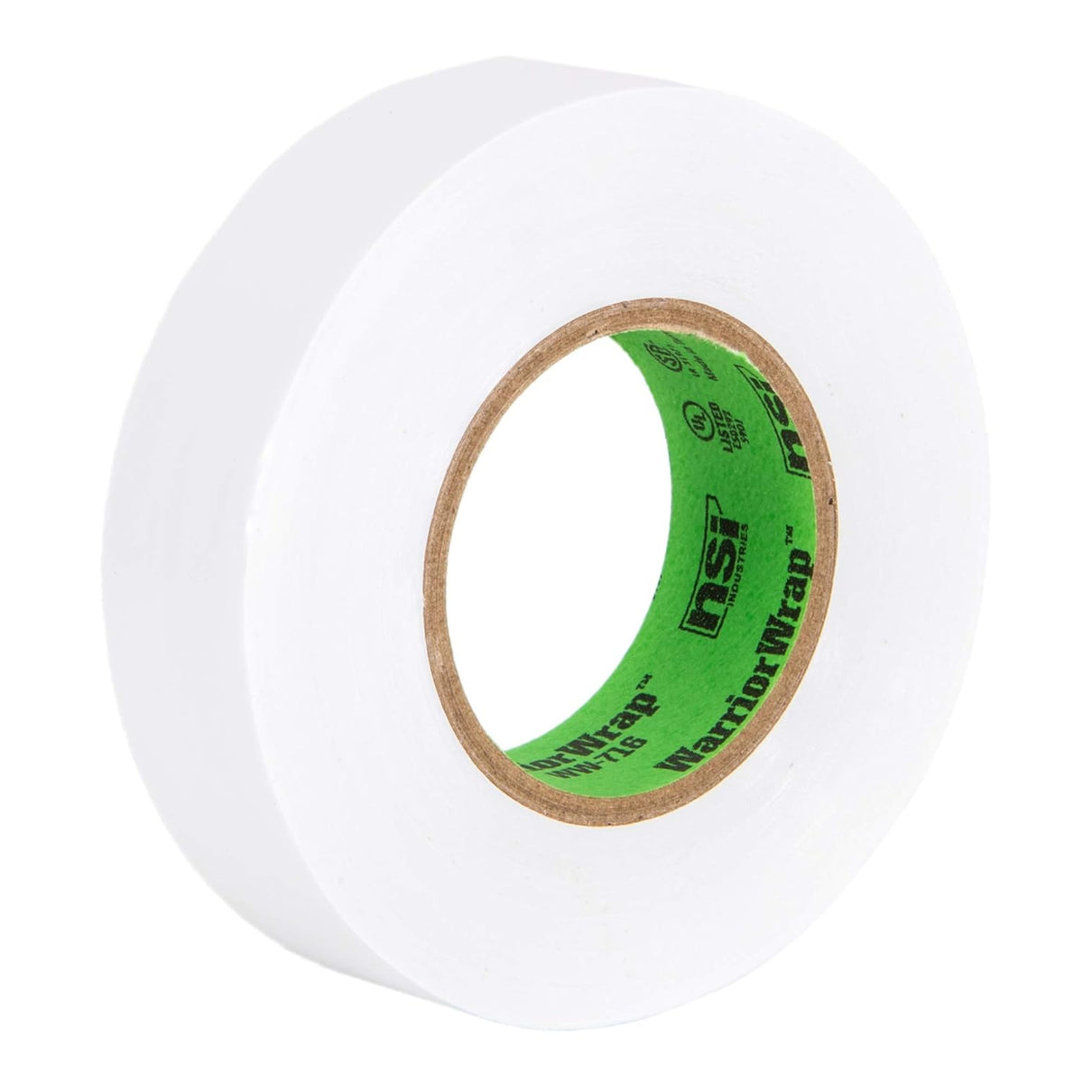 WW-716-WT Warriorwrap General 7 Mil Vinyl Electrical Tape, 3/4" Width, 60' Length, White