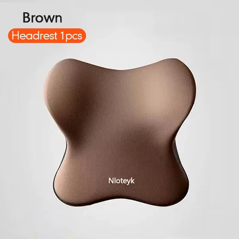 Memory Foam Car Universal Headrest Lumbar Cushion Back Cushion Lumbar Pillow Car Comfort Neck Pillow Car General Accessories